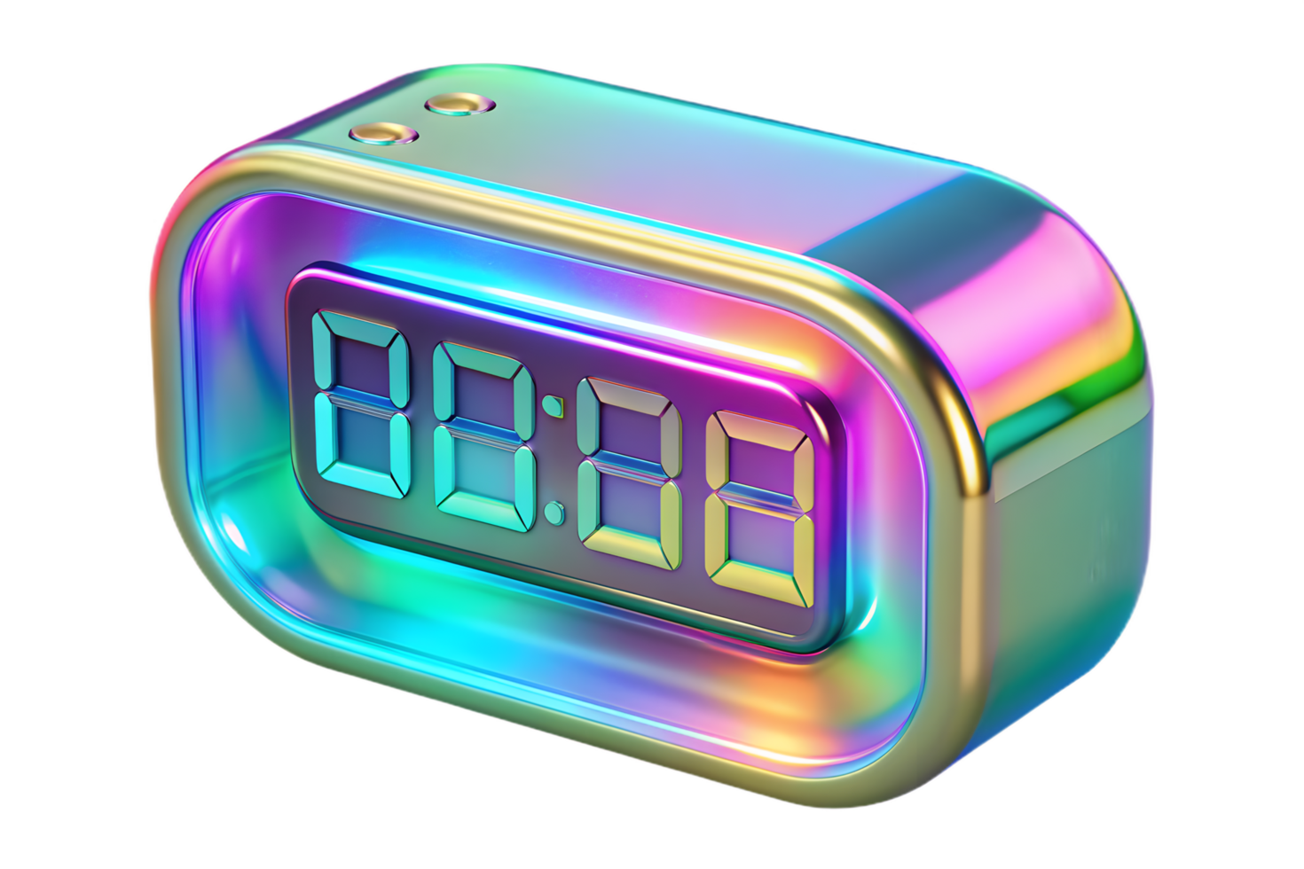 A colorful clock with a rainbow design png