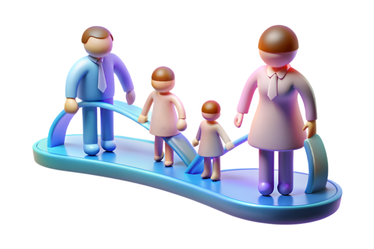 Family icon with a bridge png