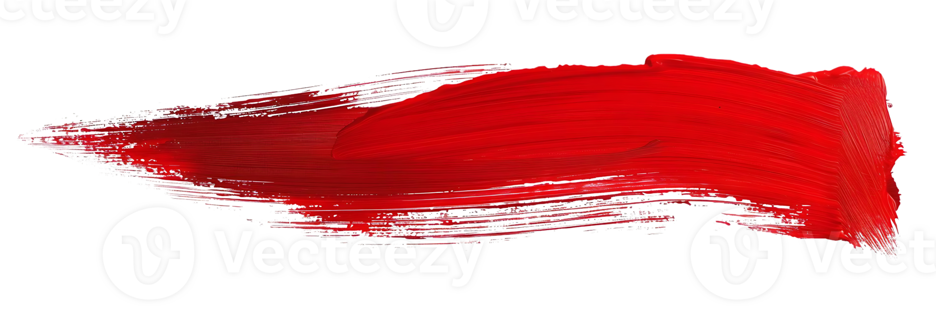 Red Paint Stroke on a Transparent Background, Creating a Dynamic and Artistic Effect. png