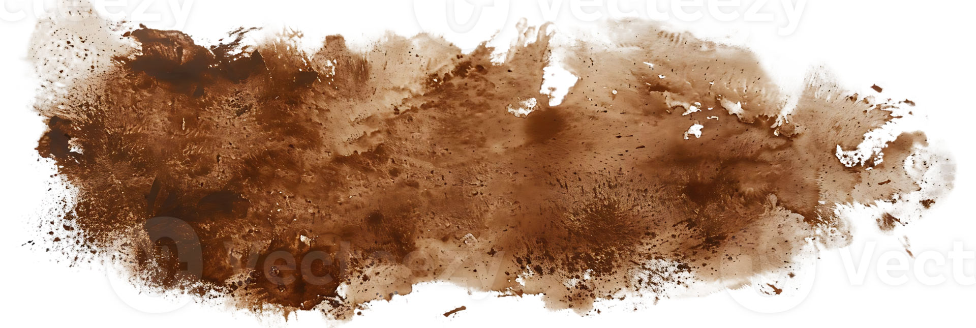 Brown Watercolor Splashes with a Transparent Background png