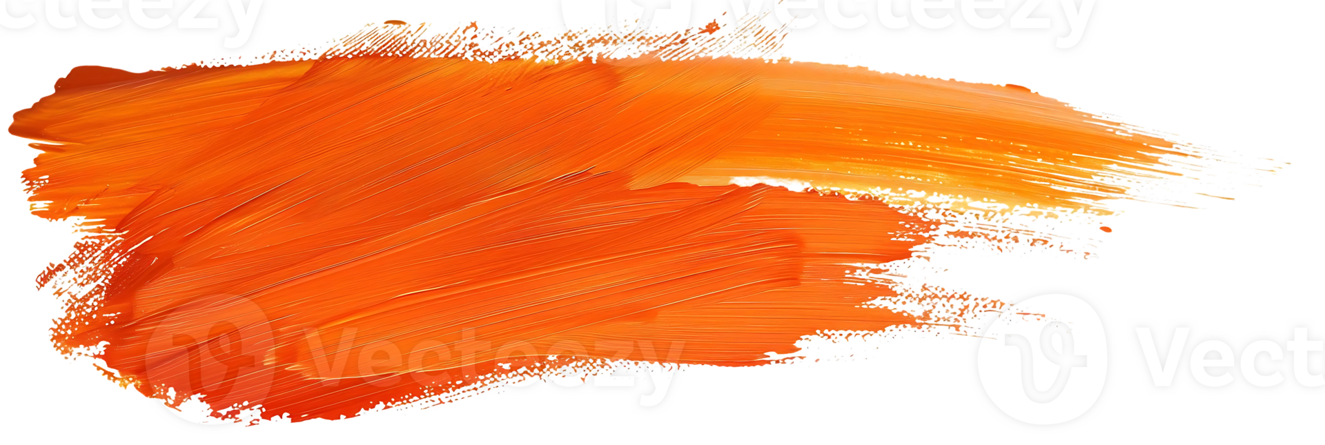 Orange Paint Stroke with Transparent Background, Abstract Texture for Design Projects png