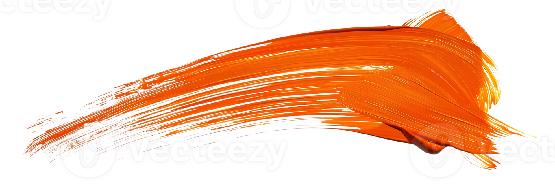 Orange Paint Swirl with Transparent Background, a Vivid and Artistic Design png