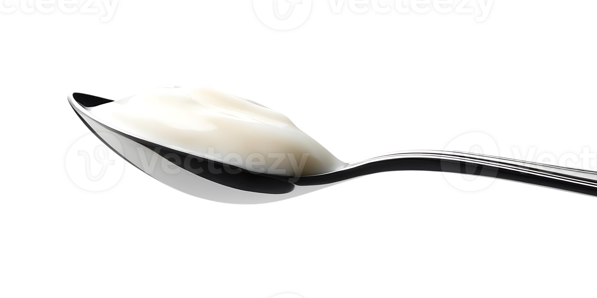 Spoonful of Creamy Yogurt on Transparent Background png