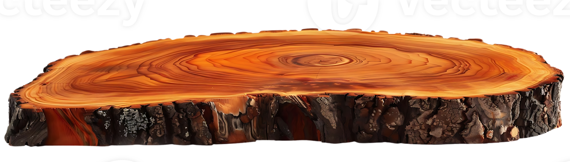 Natural Wood Slice with Transparent Background - Perfect for Craft Projects, Rustic Decor, and DIY Creations png