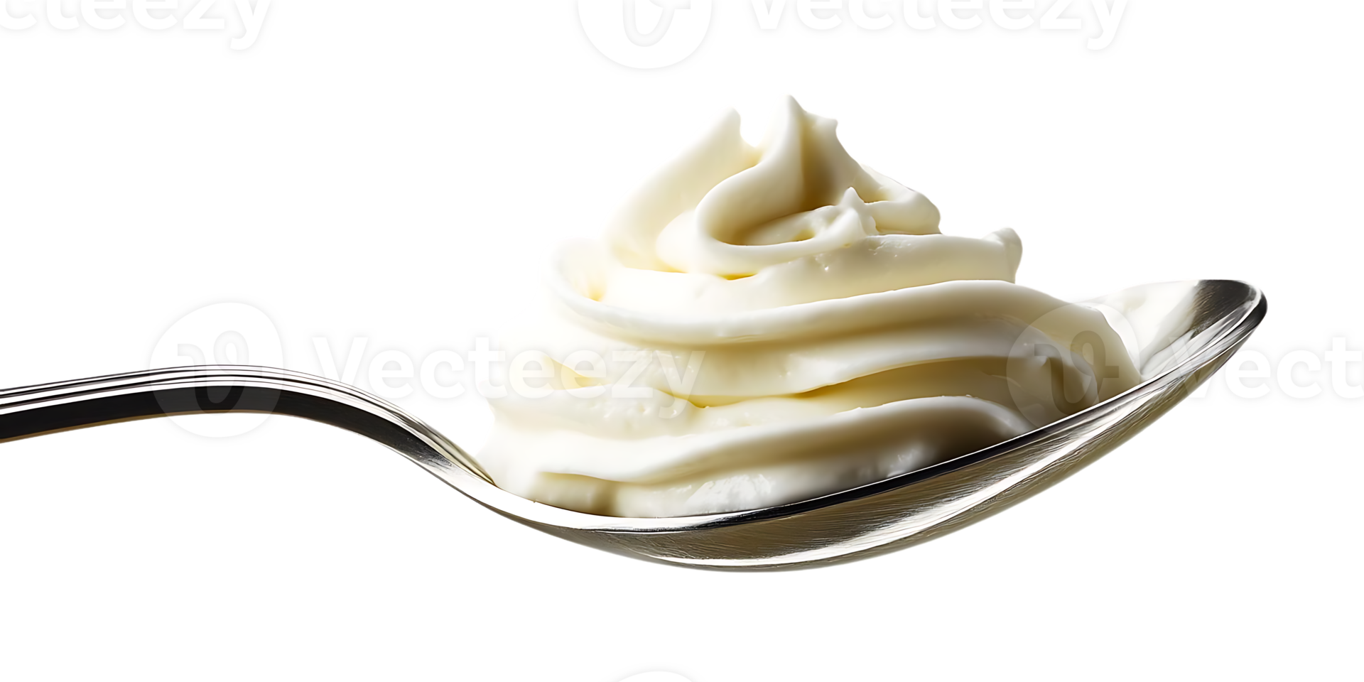 Whipped Cream Spoonful, Delicious and Creamy, Perfect Topping for Desserts, Transparent Background png