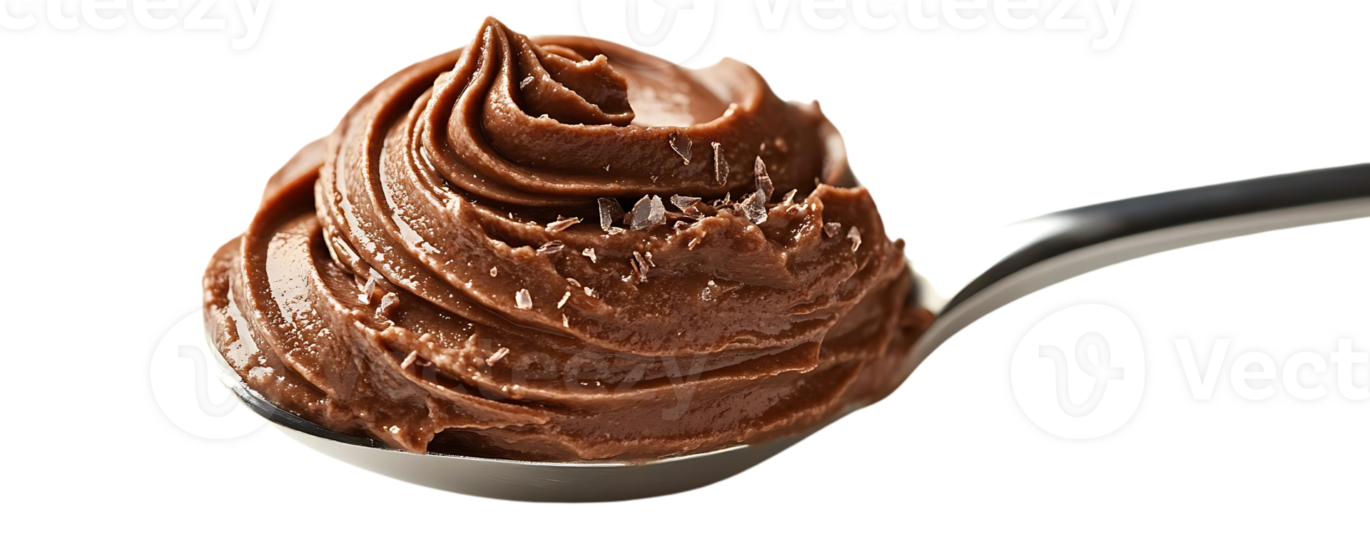 Chocolate Mousse Spooned with a Transparent Background png