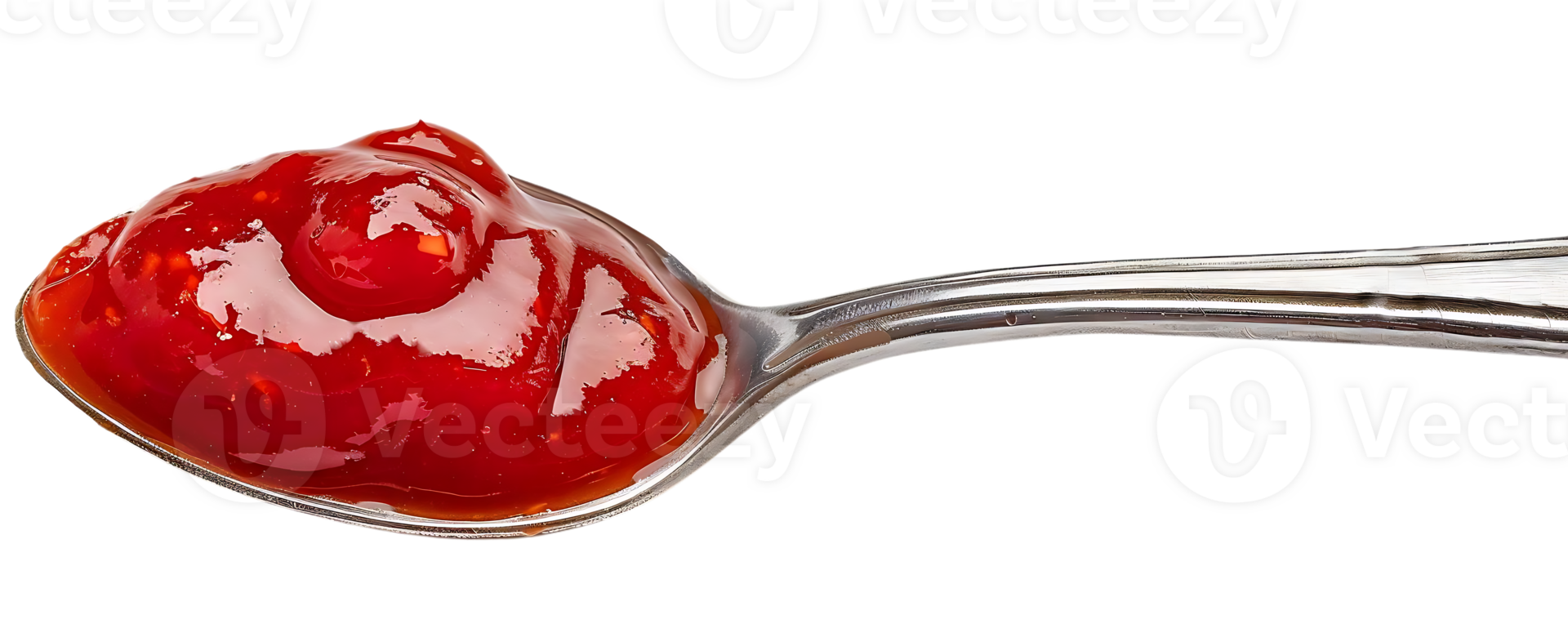 Red Sauce in a Spoon with a Transparent Background png