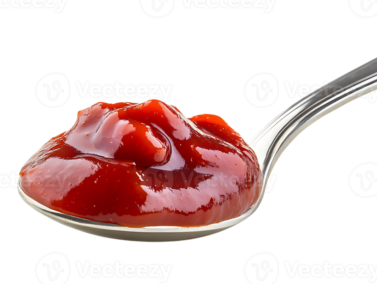 Spoonful of Red Sauce on Transparent Background, Delicious Condiment for Food png