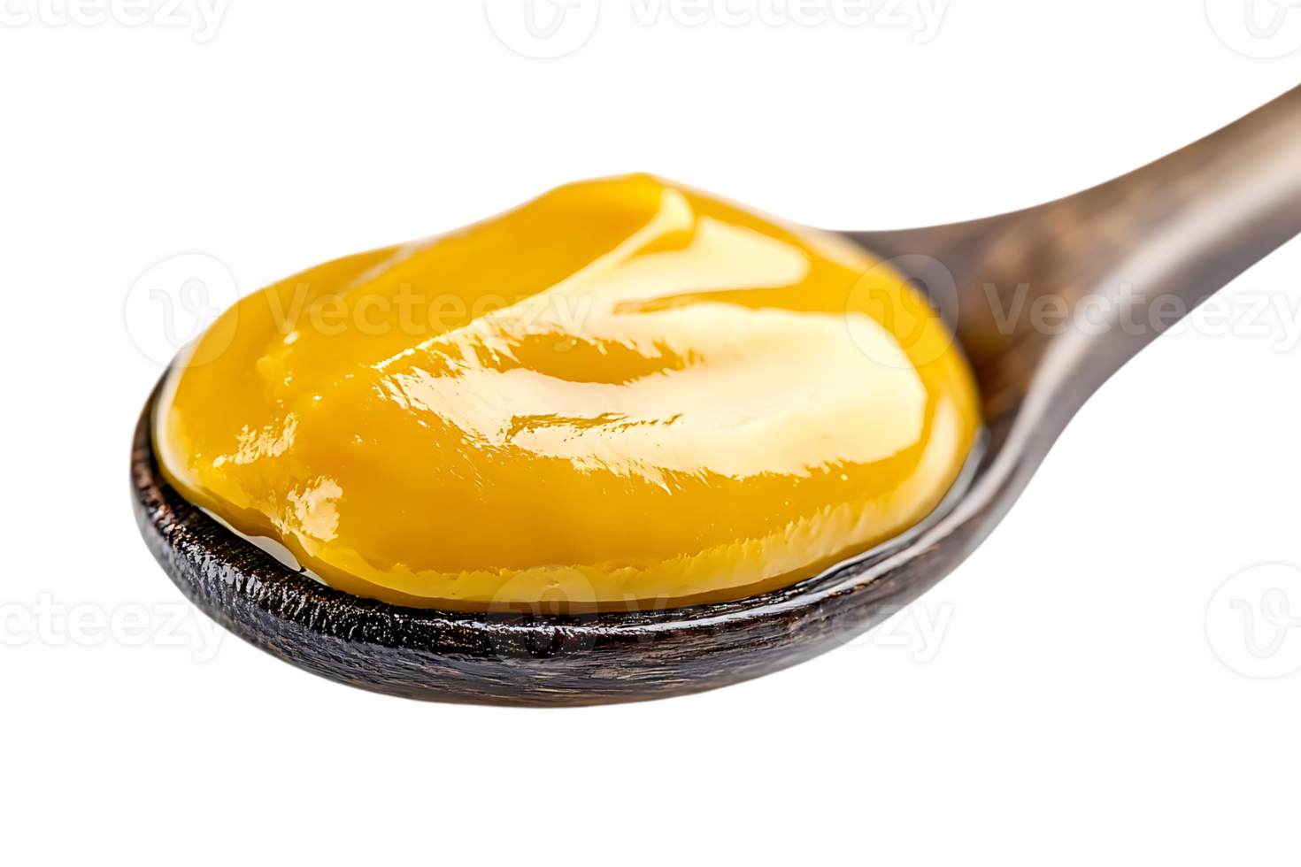 A Spoonful of Golden Honey with a Transparent Background, Sweet and Viscous Treat for Any Occasion png