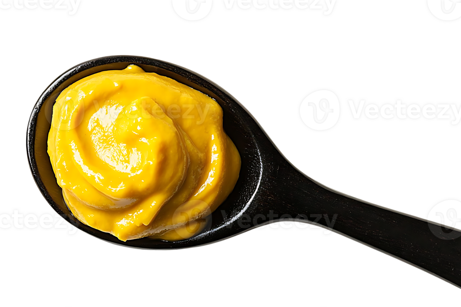 Spoonful of Yellow Mustard with a Transparent Background png