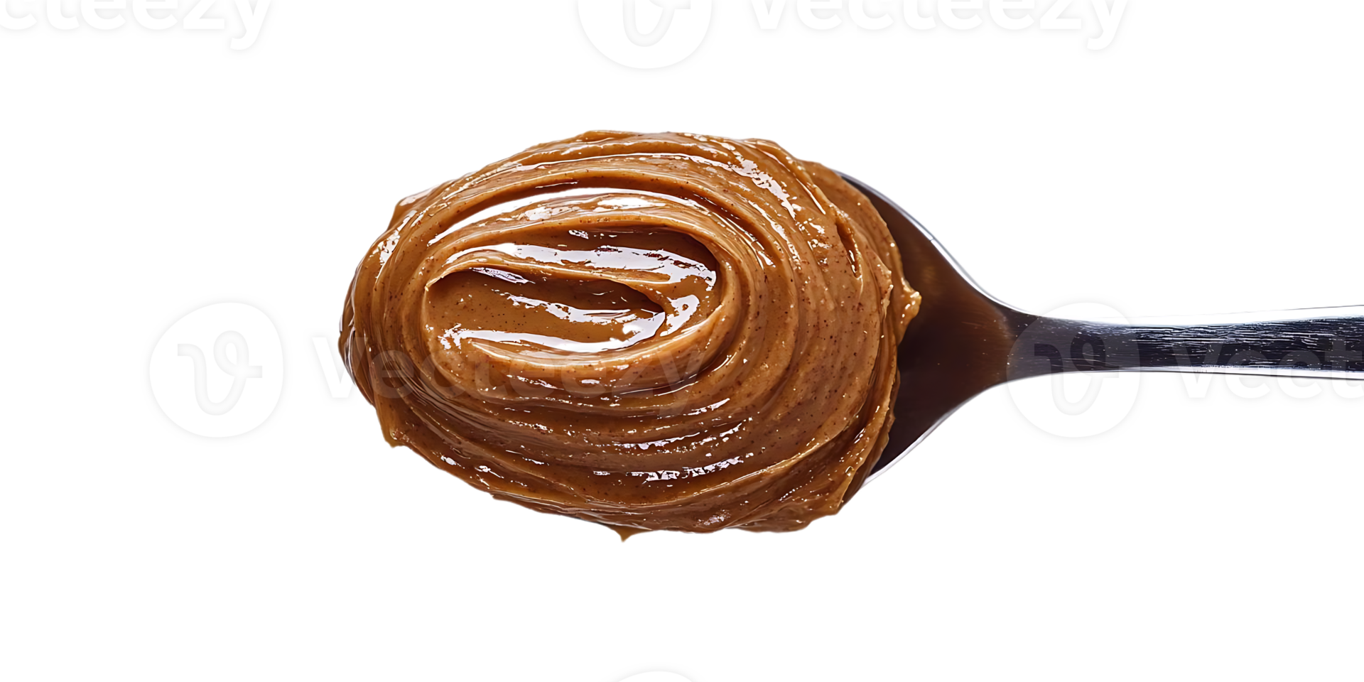 Spoonful of Creamy Almond Butter on a Transparent Background png