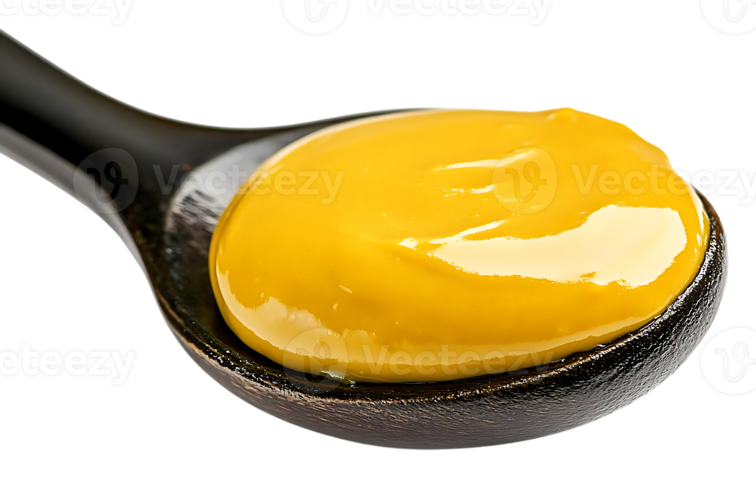 Spoonful of Yellow Mustard with Transparent Background png
