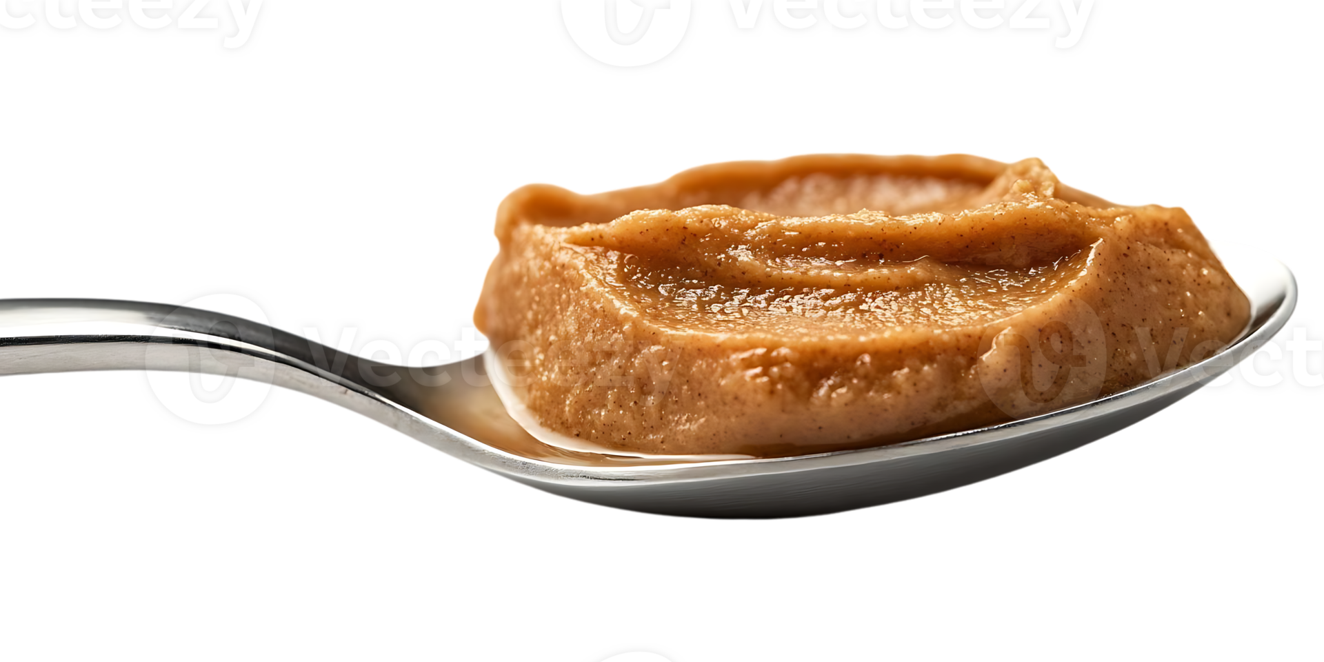 Spoonful of Smooth, Creamy Brown Spread, Delicious and Sweet,  with Transparent Background png