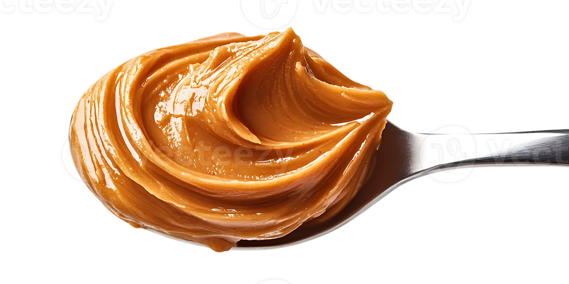 Spoonful of Creamy Peanut Butter with Transparent Background png