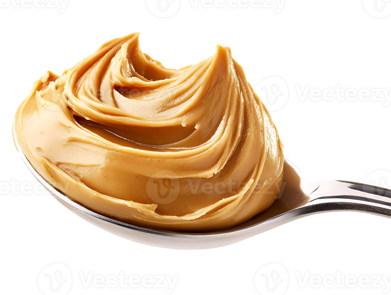 Spoonful of Creamy Peanut Butter, Delicious and Rich, Transparent Background png