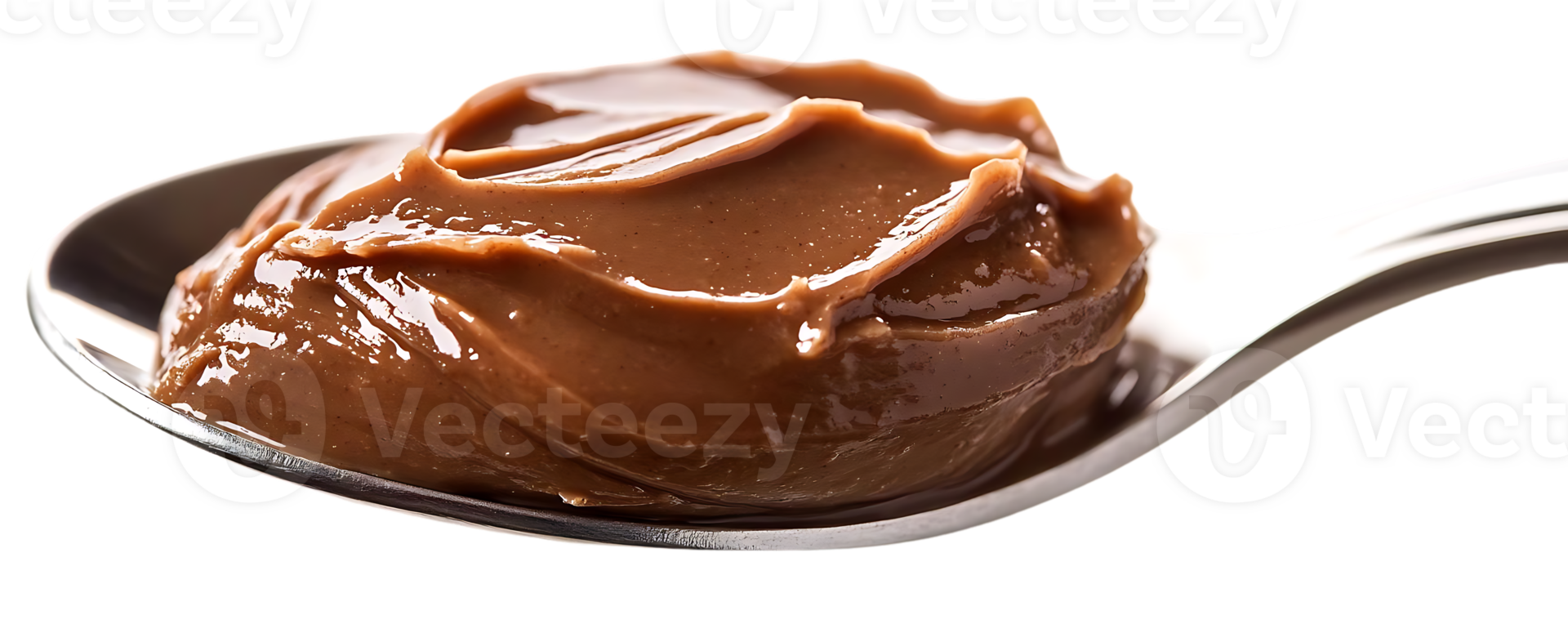 Chocolate Spread on Spoon with Transparent Background png