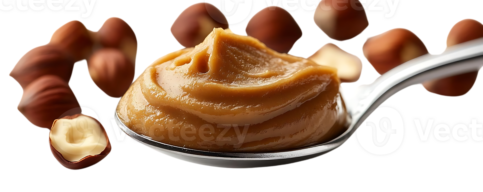 Hazelnut Spread Spoonful with Transparent Background, Delicious and Creamy Hazelnut Butter png