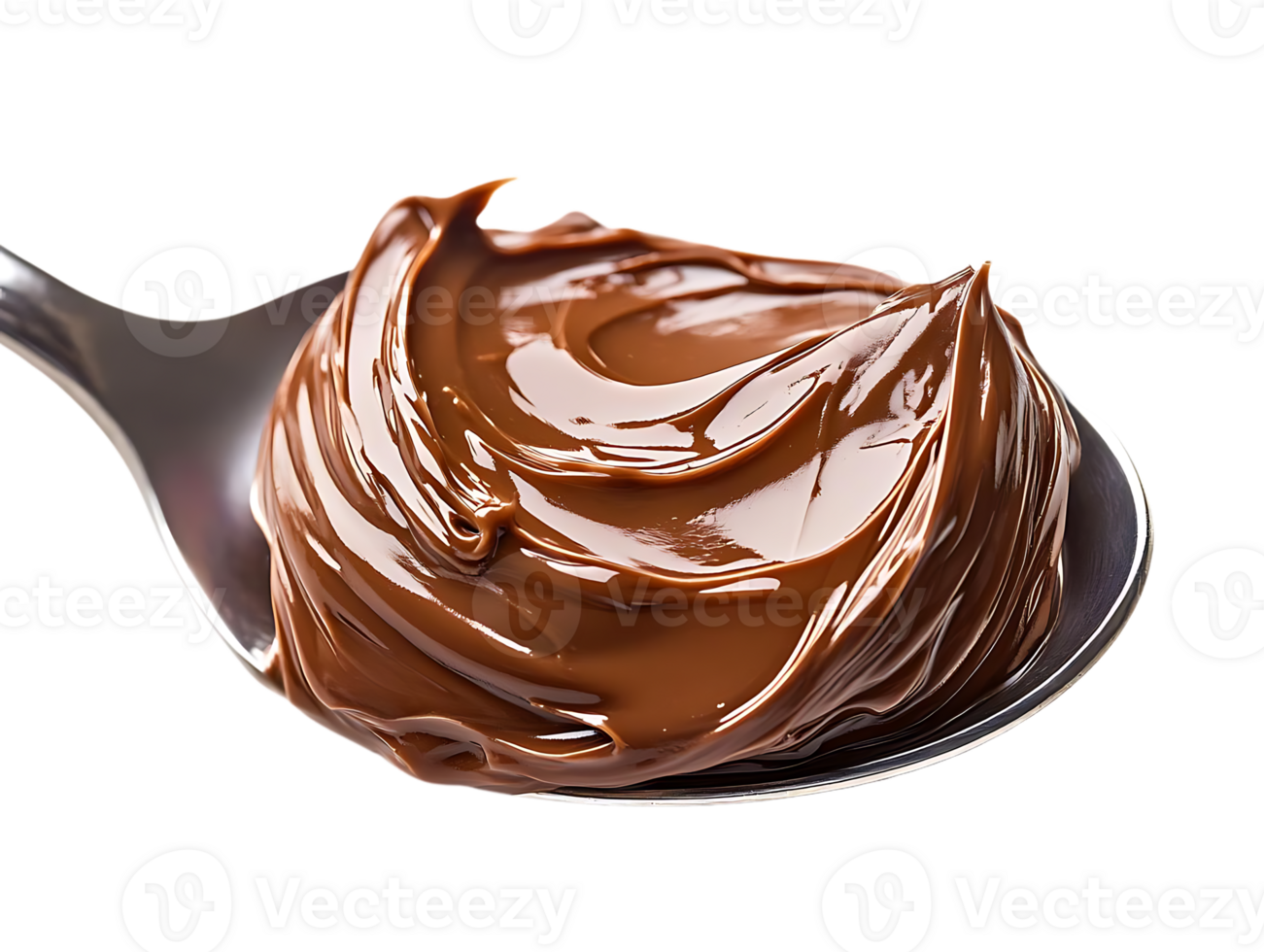 Chocolate Spread on a Spoon with a Transparent Background png