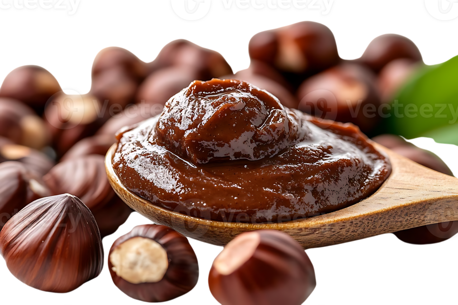 Hazelnut Spread with Hazelnuts, a Delicious Treat, Made from Natural Ingredients, with a Transparent Background png