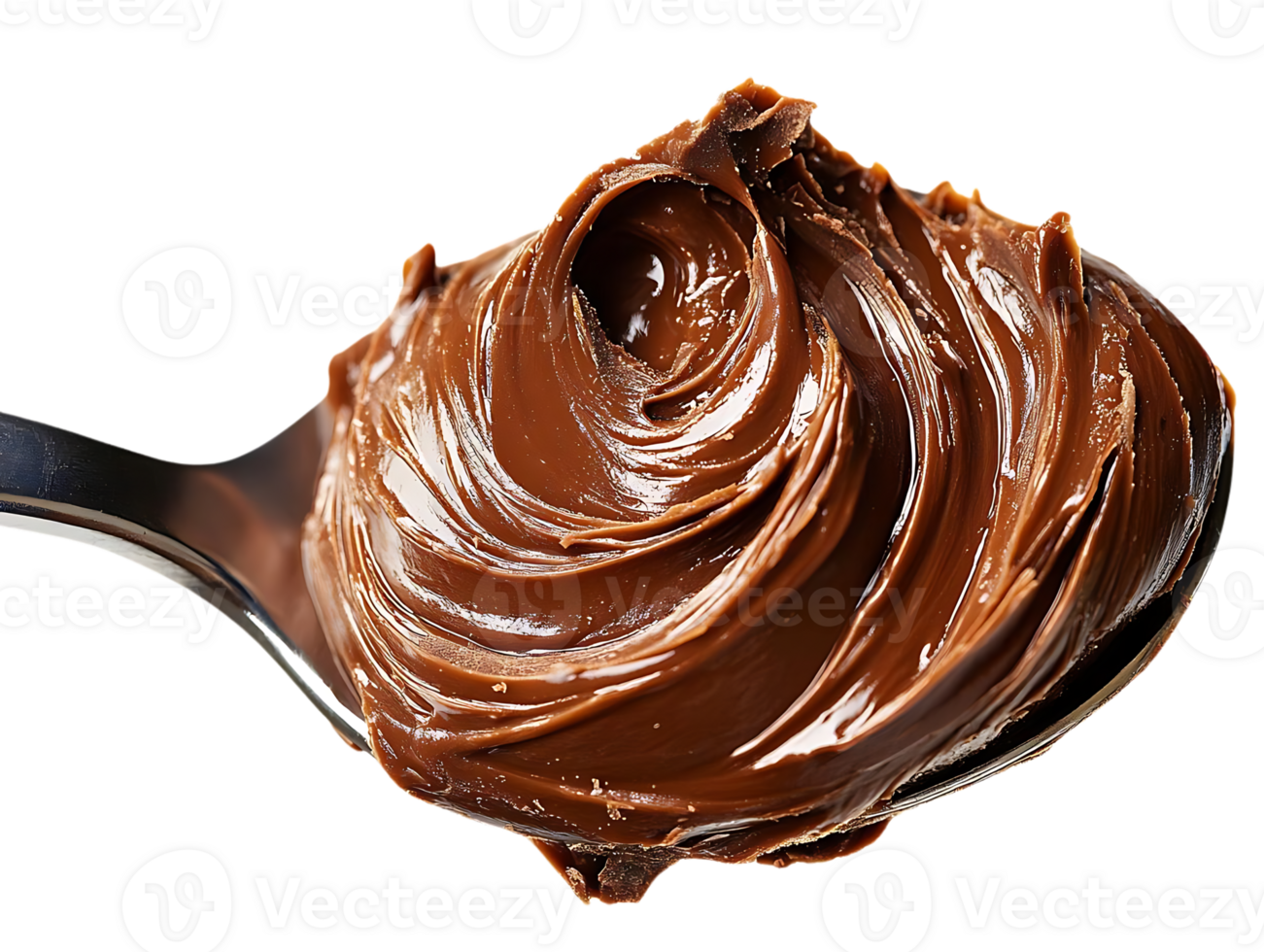 Chocolate Spread on a Spoon, Delicious and Creamy, with Transparent Background png