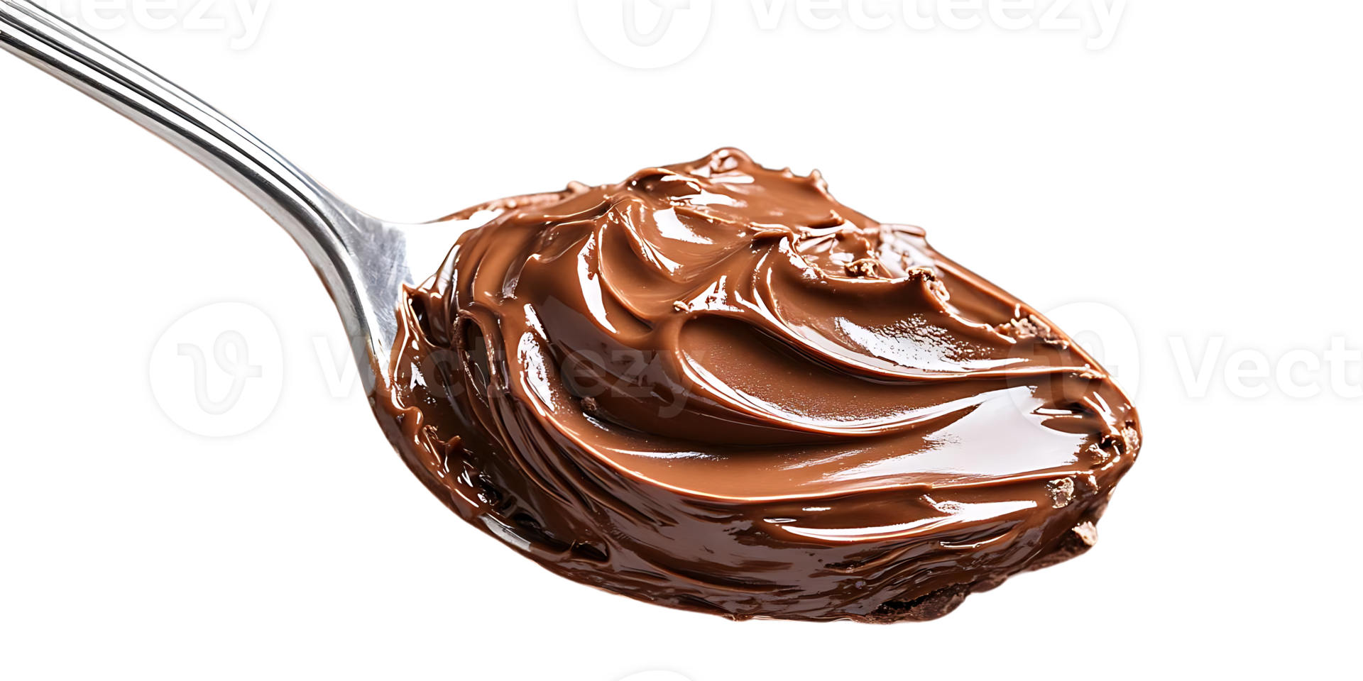 Spoonful of Delicious Chocolate Spread with a Transparent Background png