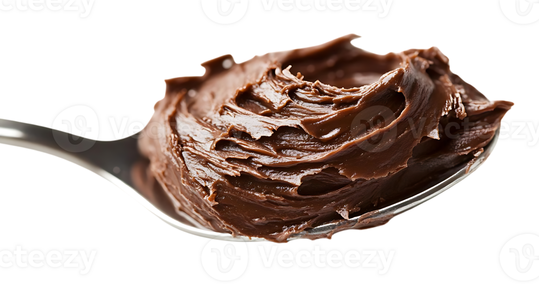 Spoonful of Delicious Chocolate Spread with a Transparent Background png