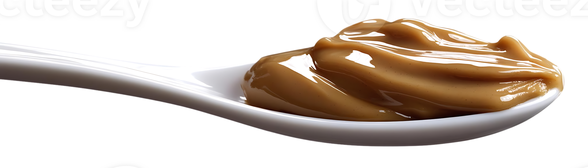 Peanut Butter on a Spoon, Smooth and Creamy, Transparent Background png