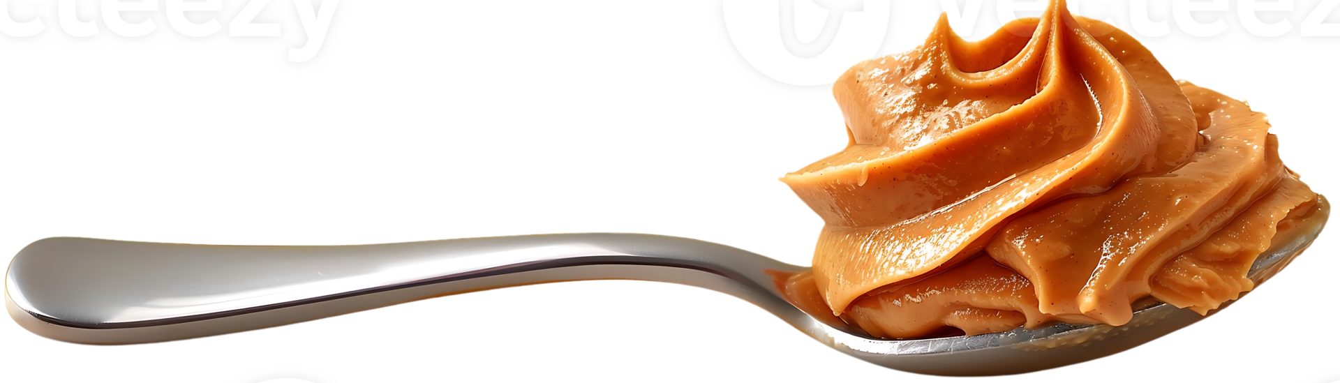 A Spoonful of Creamy Peanut Butter on a Transparent Background png