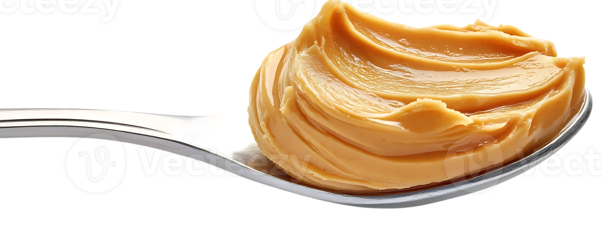 A Spoonful of Creamy Peanut Butter with a Transparent Background png