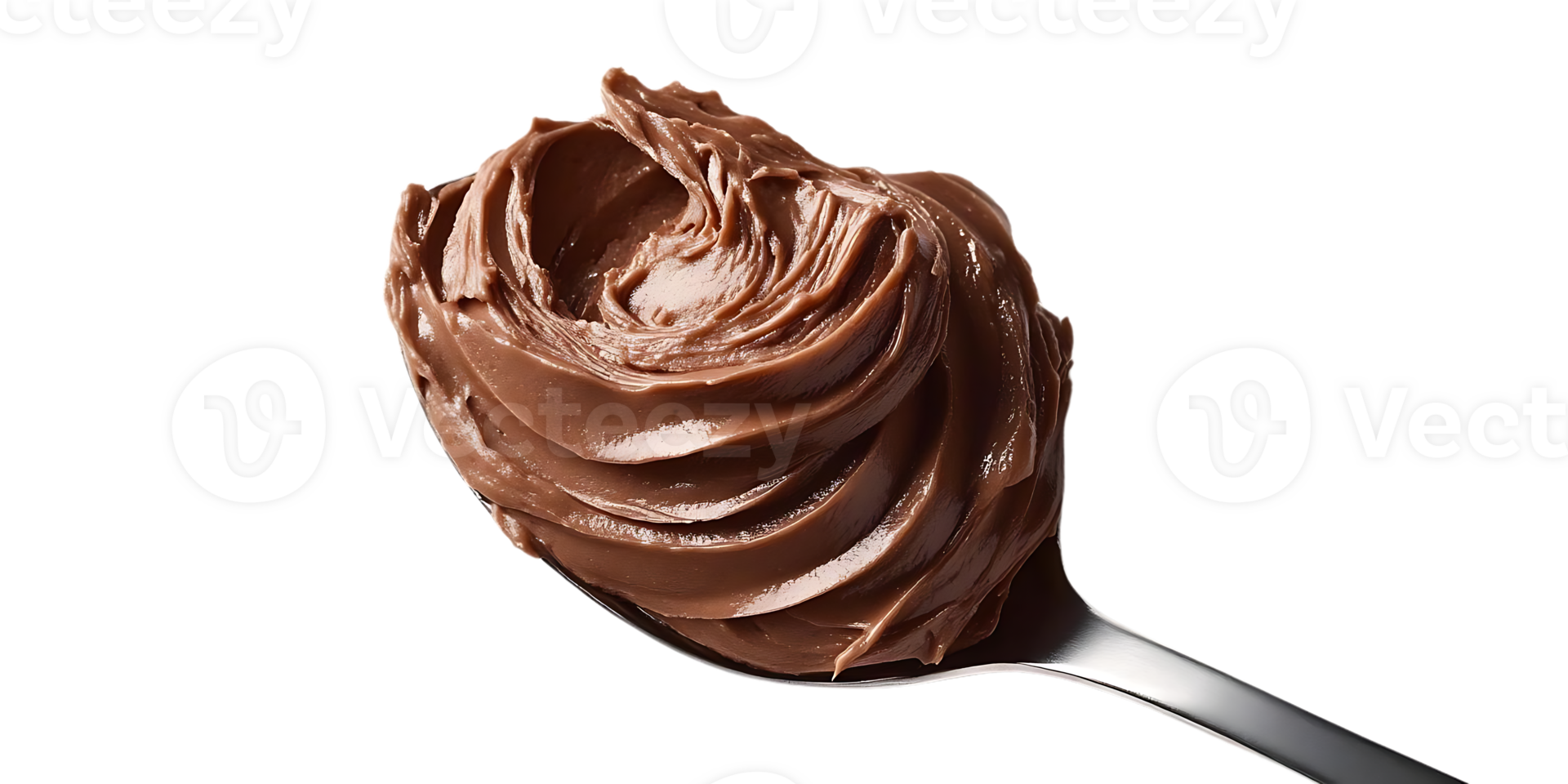 Chocolate Spread on Spoon with Transparent Background png