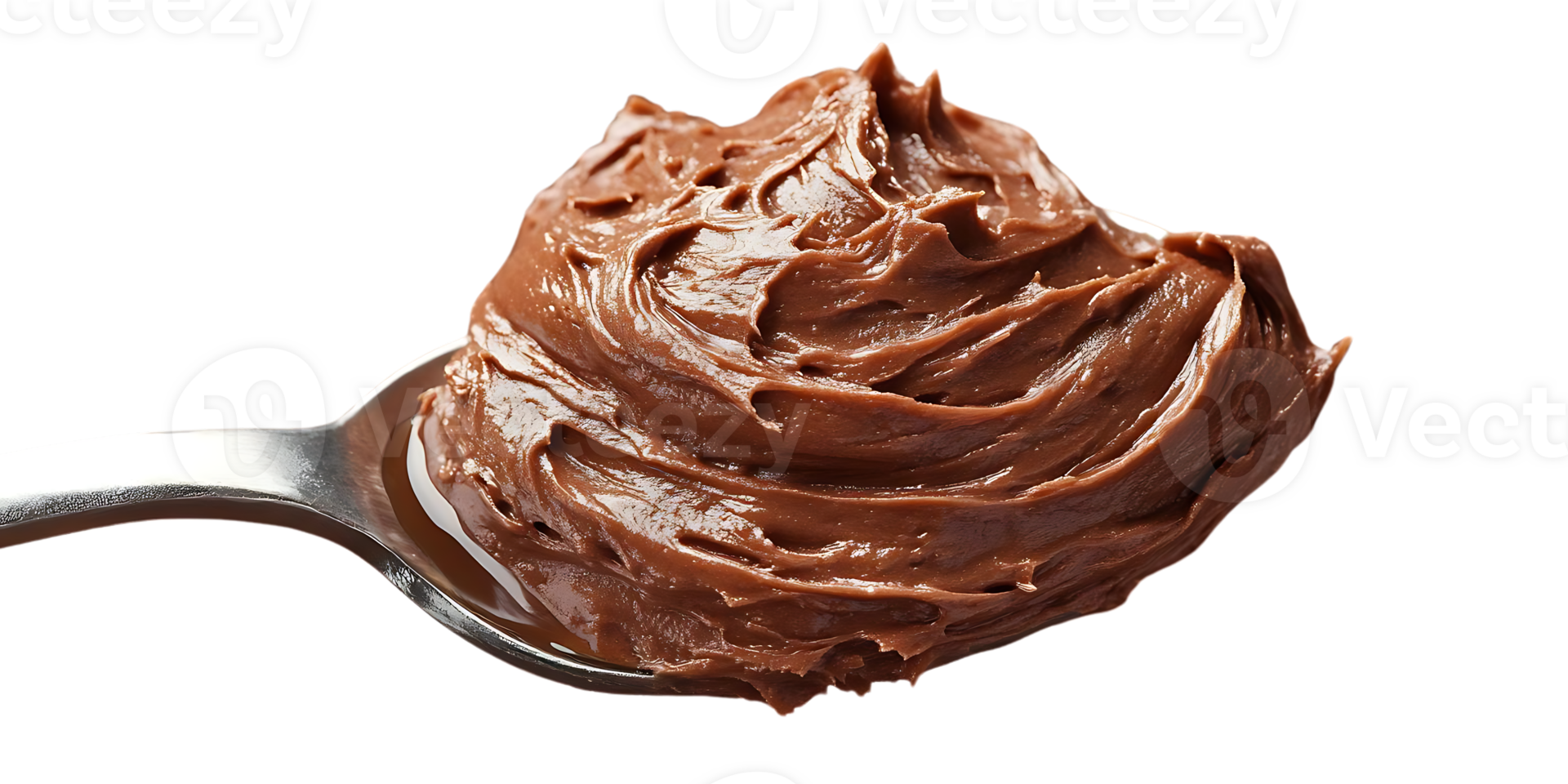 Chocolate Spread on a Spoon with a Transparent Background png
