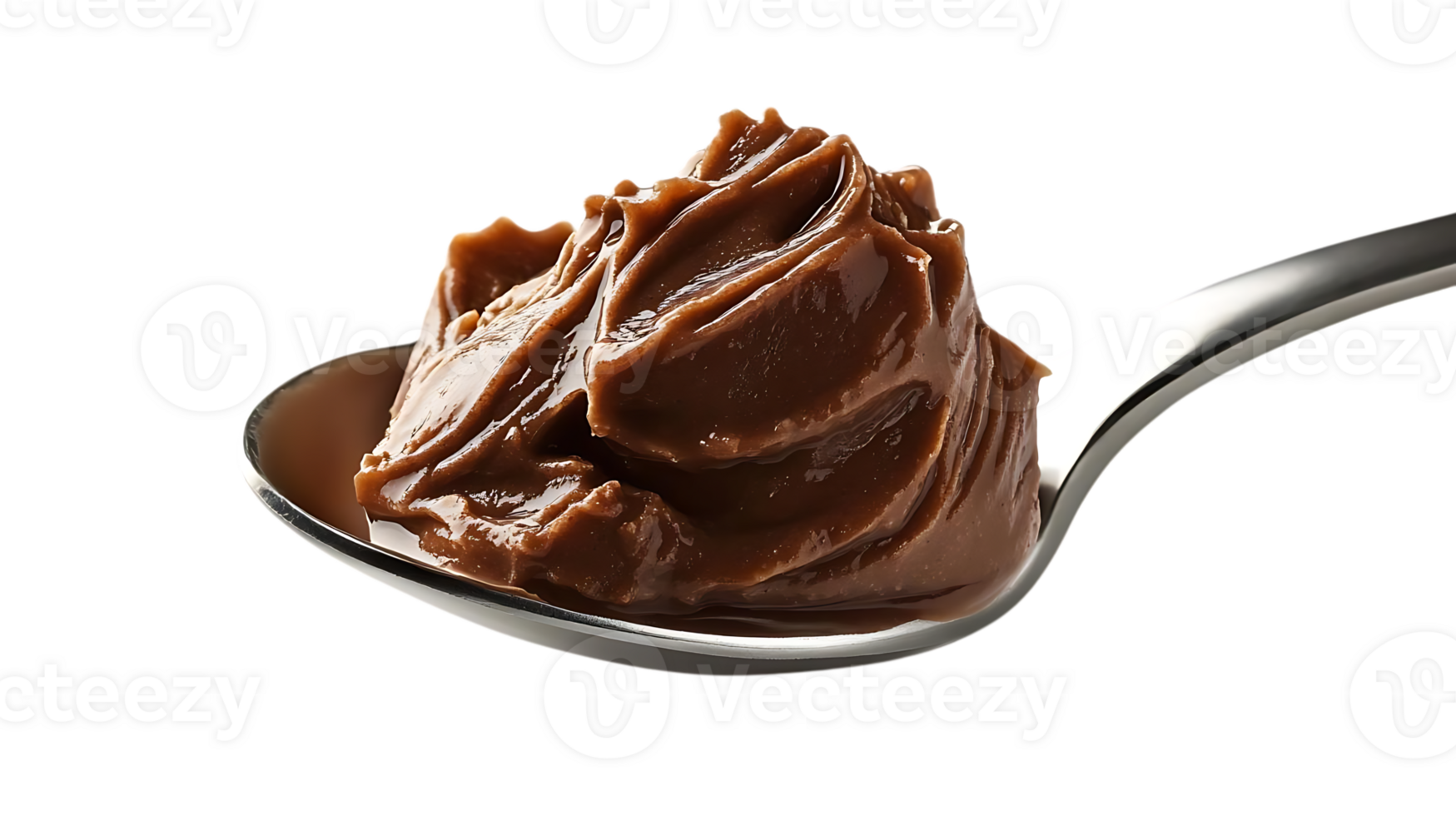 Chocolate Spread on a Spoon with a Transparent Background png