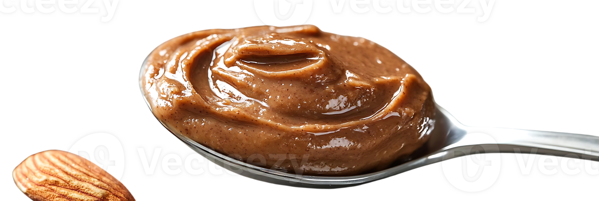 Almond Butter Spoonful on Transparent Background, Delicious and Creamy, Perfect for Spreading, Natural and Healthy, Nutty Flavor png