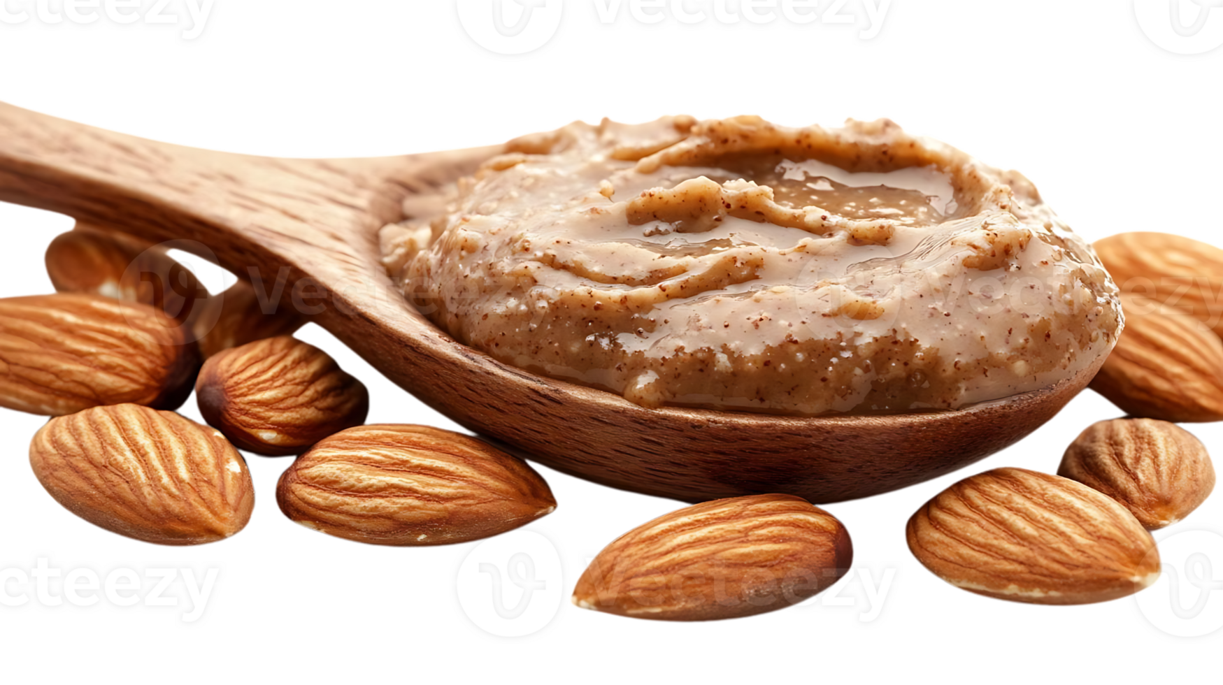 Almond Butter with Whole Almonds, a Delicious and Creamy Spread with a Transparent Background png