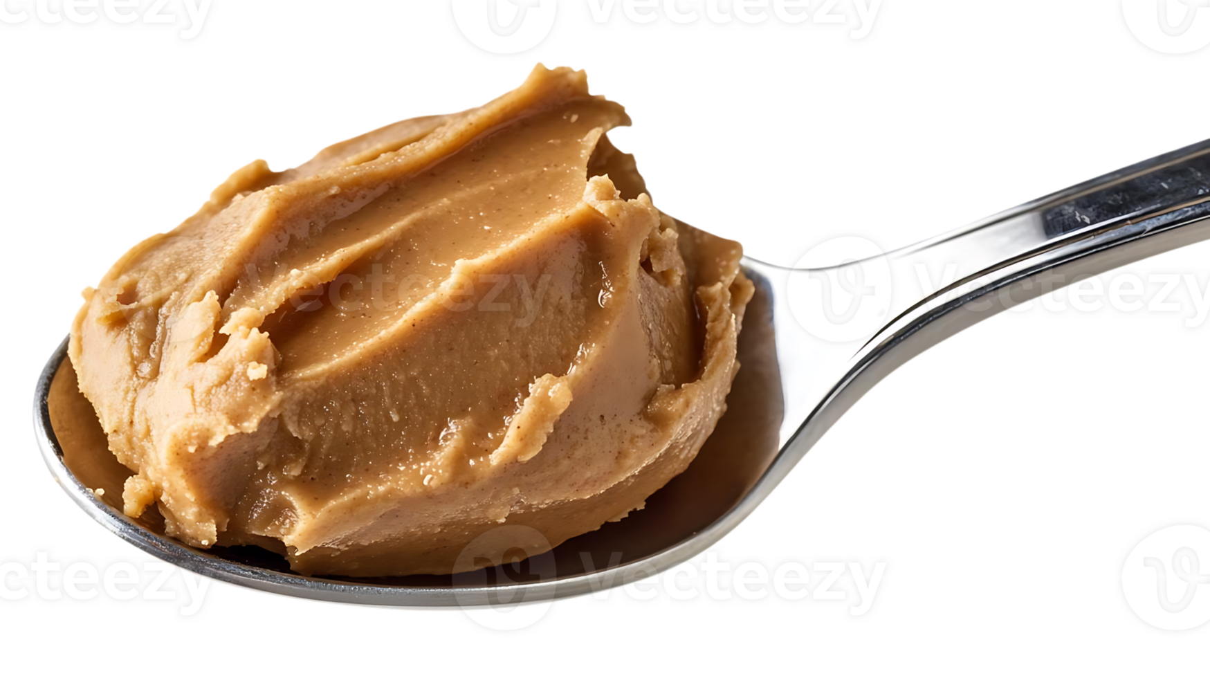 Spoonful of Creamy Peanut Butter with a Transparent Background png