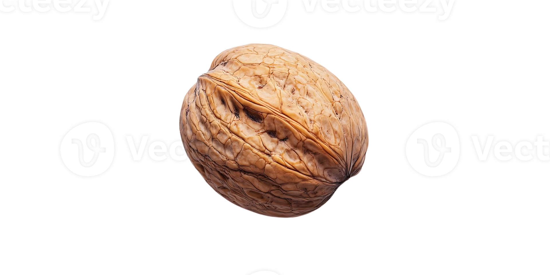A Single Walnut with a Transparent Background, Isolated on Black, Perfect for Your Design Projects png