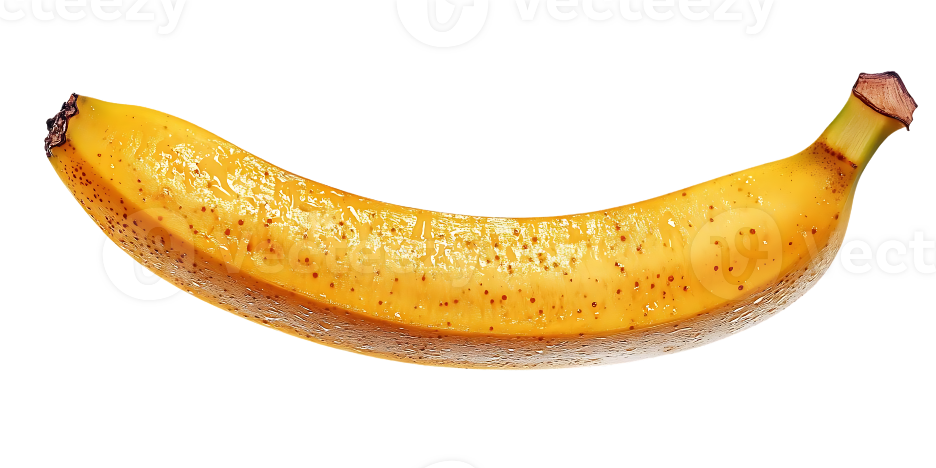 A Ripe Yellow Banana with a Transparent Background, Perfect for Digital Design Projects png