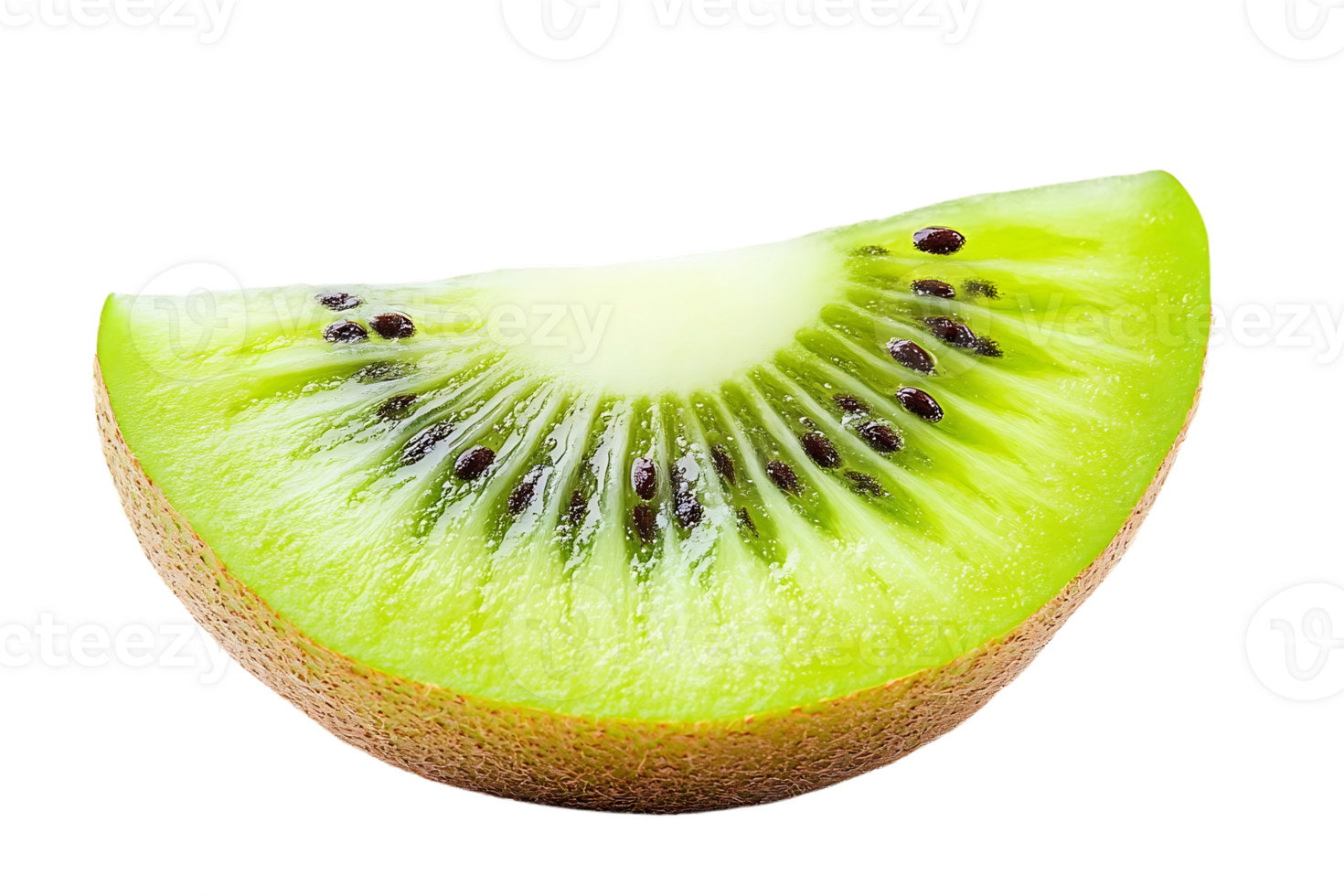 A Fresh Slice of Kiwi with a Transparent Background, Perfect for Your Next Project png