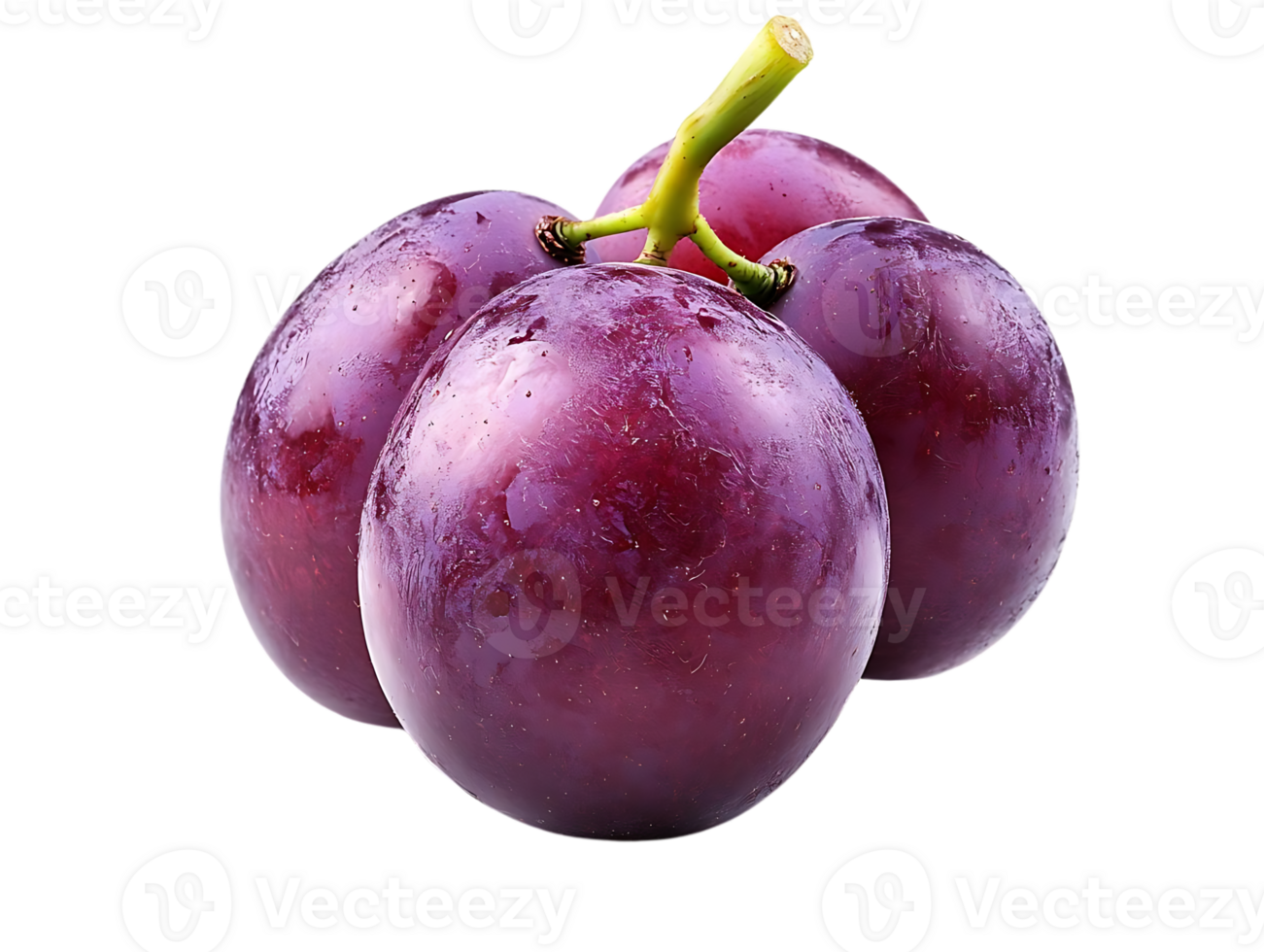 Juicy Red Grapes with a Transparent Background, Perfect for Your Next Design Project. png