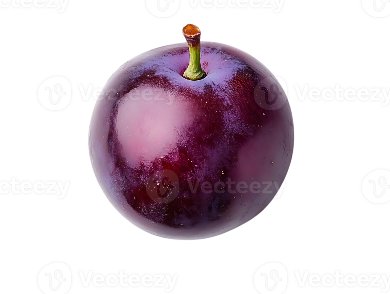 A Single Plum with a Transparent Background, Isolated and Ready for Use. png