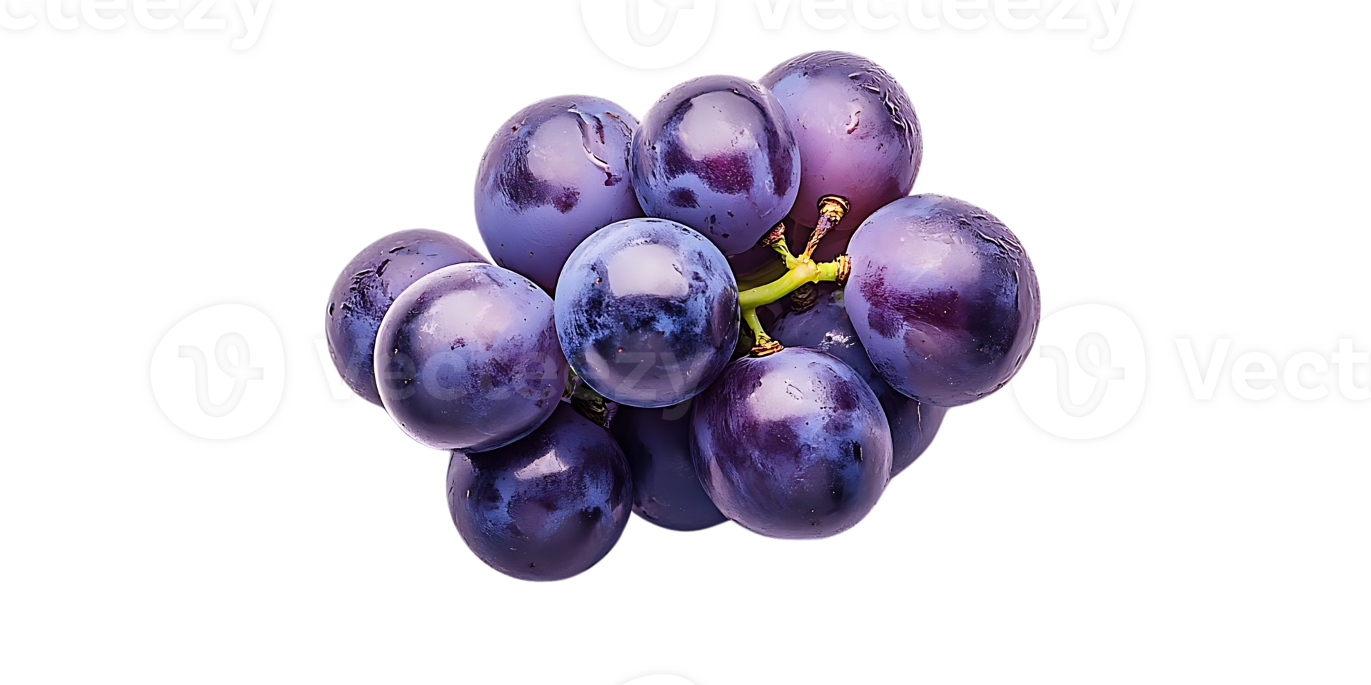 Purple Grapes Cluster with a Transparent Background -  Fresh, Juicy, and Delicious with a Smooth Surface png