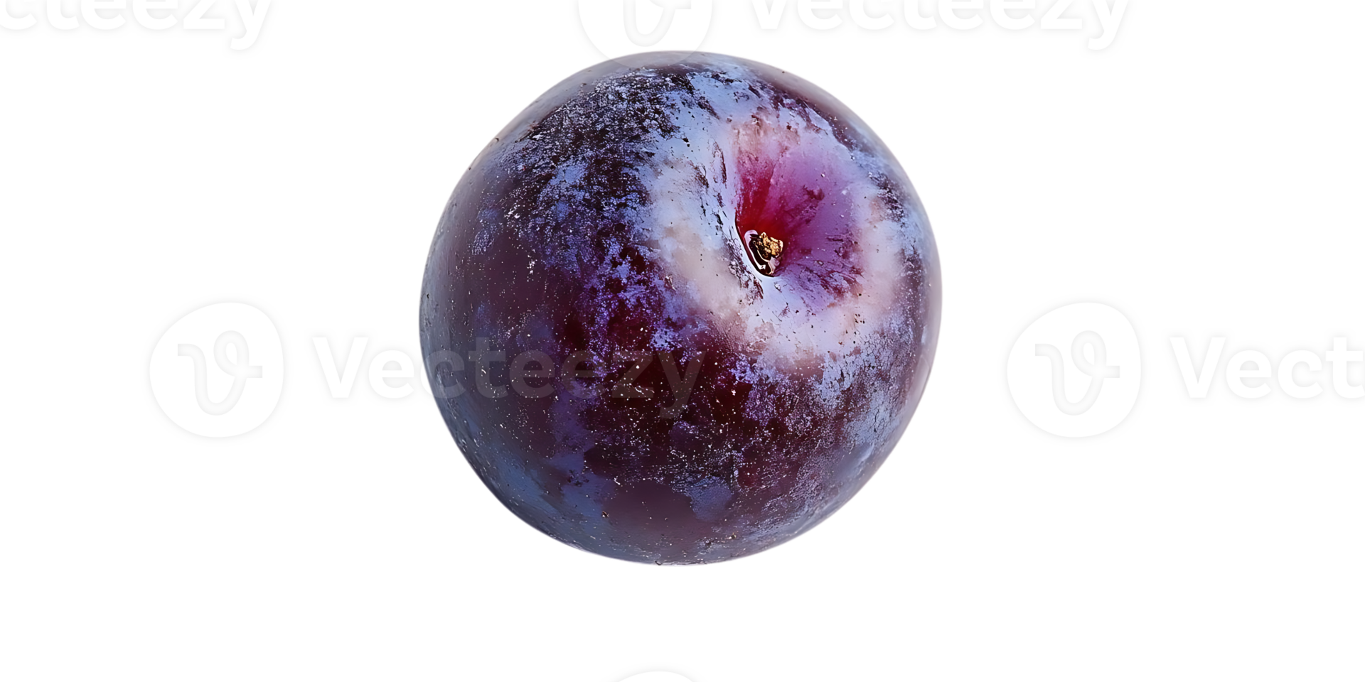 A Single, Ripe Plum with a Transparent Background png