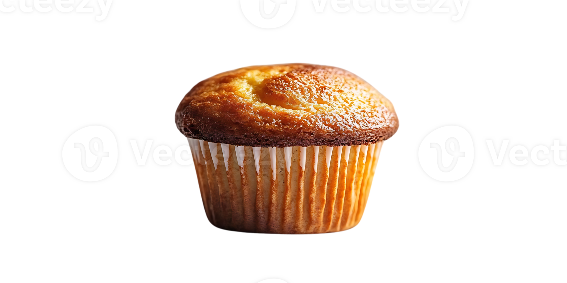 Single Golden Brown Muffin with Transparent Background, Isolated Bakery Treat with No Background png