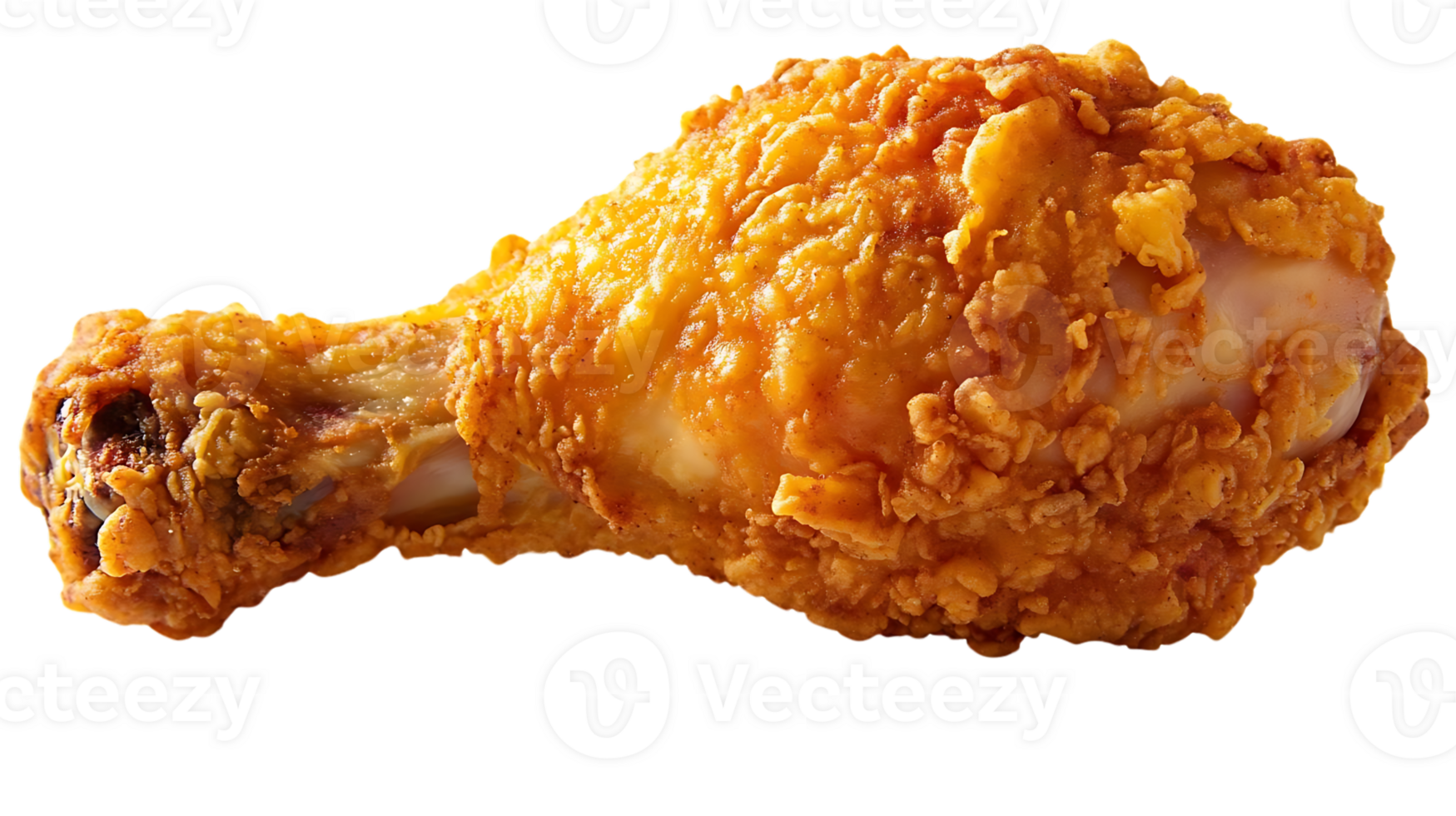 Crispy Fried Chicken Leg with a Deliciously Crunchy Coating and Transparent Background png