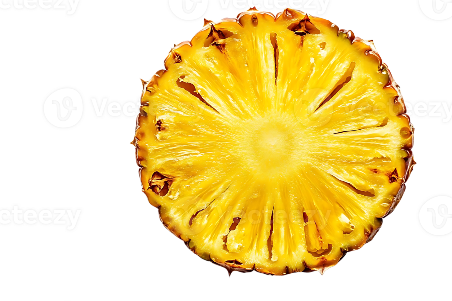 A Sliced Pineapple with a Transparent Background, Perfect for Adding to Your Next Tropical Design png