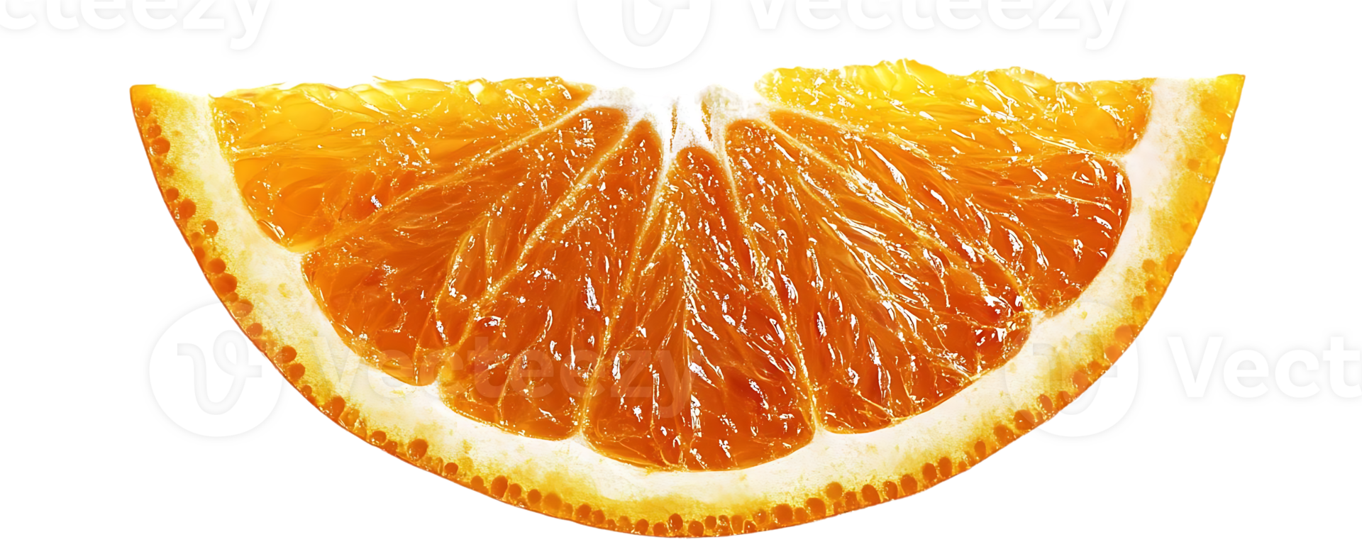 A Close-Up View of a Juicy Orange Slice with a Transparent Background png