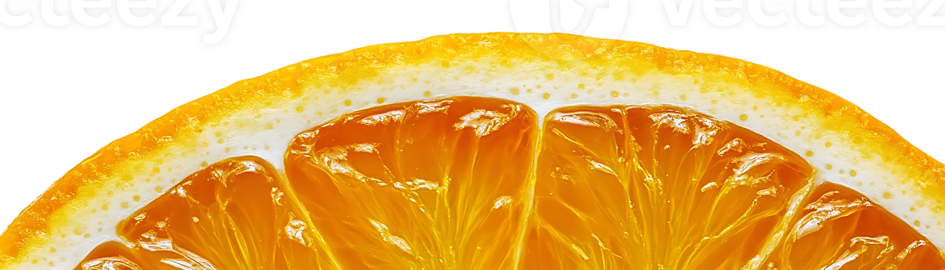 Orange Slice with Transparent Background, Close Up View of Juicy Orange Pulp, Vibrant Citrus Texture, Refreshing Fruit Photography png