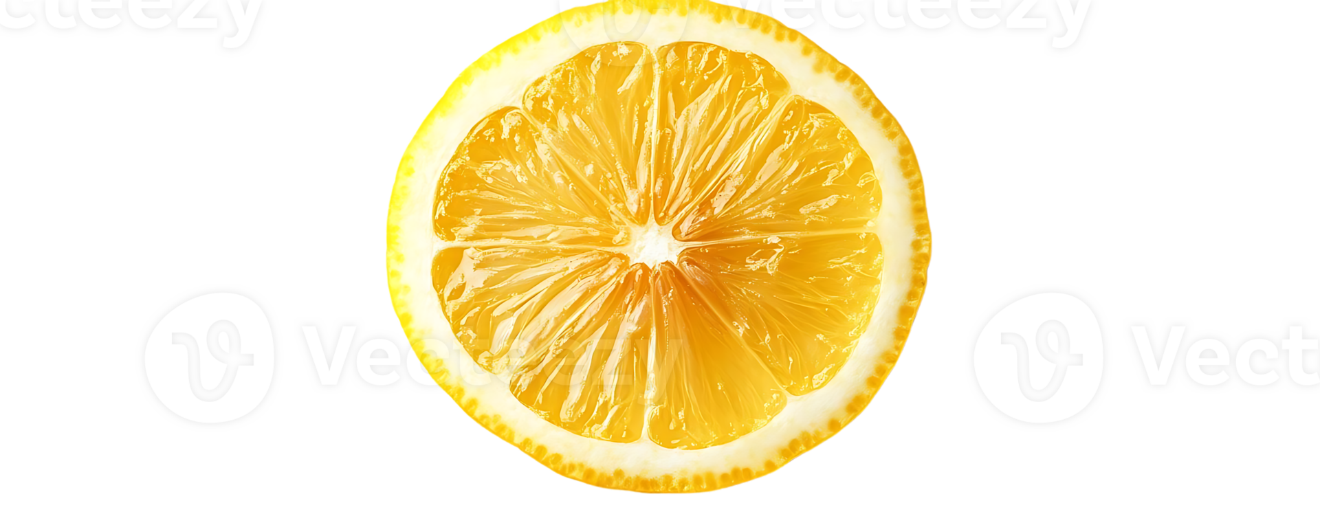 A Fresh Lemon Slice Isolated on a Transparent Background, Perfect for Your Next Project png