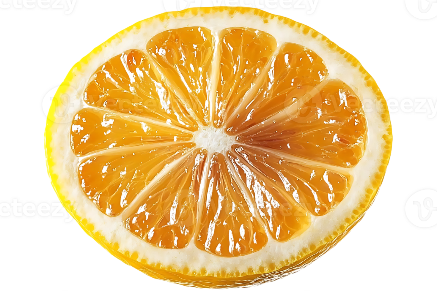 A Freshly Sliced Lemon with a Transparent Background, Perfect for Adding a Zesty Touch to Your Designs png
