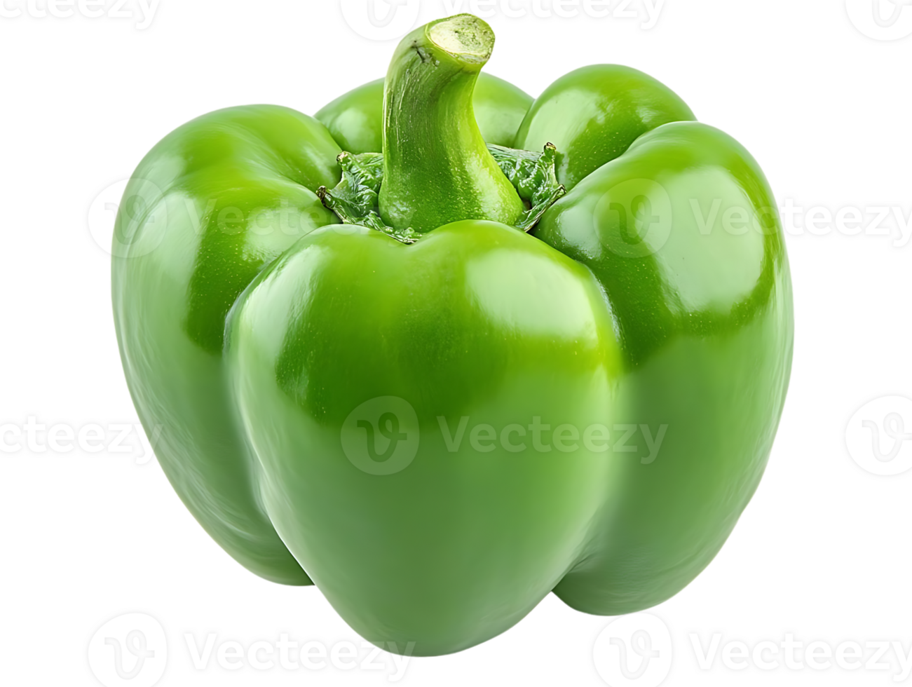 Fresh Green Bell Pepper with Transparent Background, a Vibrant and Delicious Vegetable png